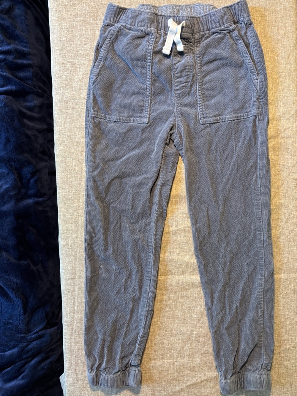 Hanna Andersson Slate Blue Drawstring Pocket Joggers